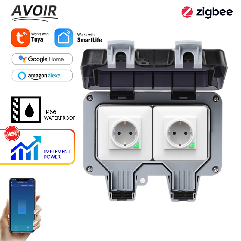Avoir Tuya Zigbee ซ็อกเก็ตไฟฟ้ - Timer Dual Outlet บทวิจารณ์และราคา