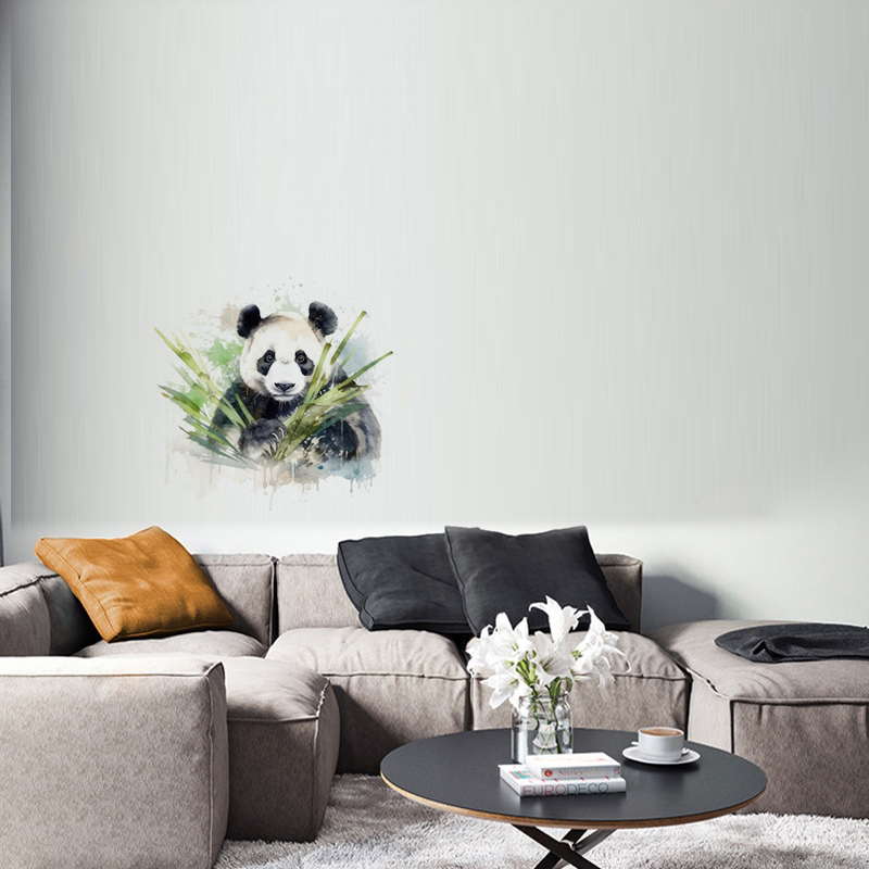 C76 #   สีน้ำแพนด้าสติ๊กเกอร์ต - Pvc Panel Background บทวิจารณ์และราคา
